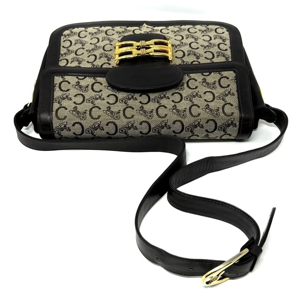 Celine Vintage 70s Carriage Monogram Canvas & Leather Horse Carriage Crossbody - Picture 15 of 15